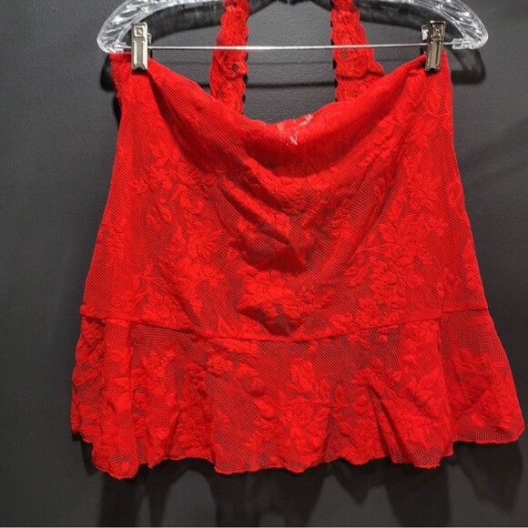 2012 Victoria's Secret Red Full Lace Halter Top Super Mini Dress  Sz XL - Picture 7 of 10